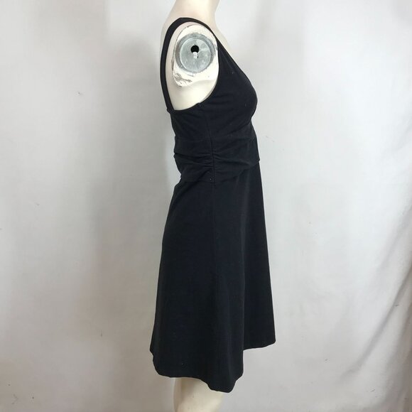 PATAGONIA WATER GIRL - WOMEN'S MEDIUM - BLACK V NECK ORGANIC COTTON DRESS - Picture 4 of 8